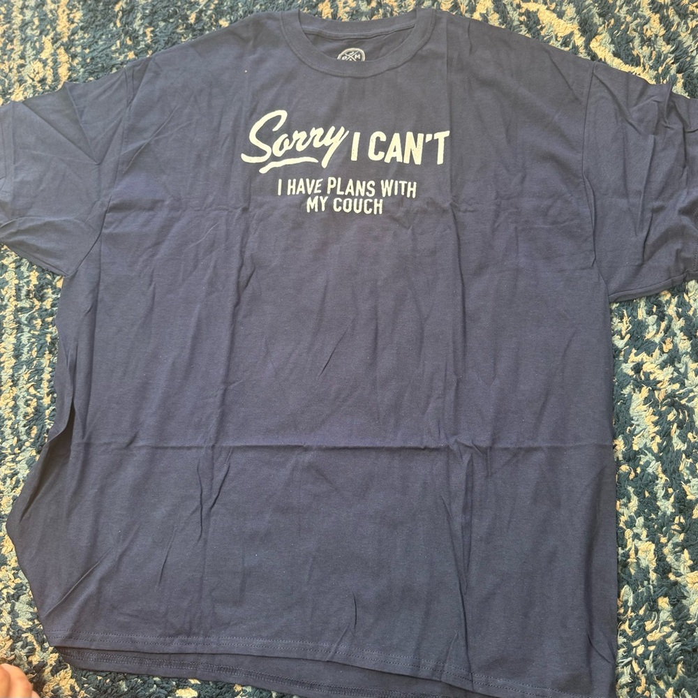 NWOT Tee Humor Men's & Big Men's Plans With Couch Short Sleeve Graphic